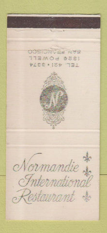 Matchbook Cover - Normandie International Room San Francisco CA WEAR 30 Strike