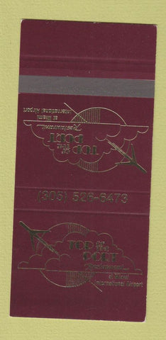 Matchbook Cover - Top of the Port Restaurant Miami FL Airport SAMPLE 30 Strike