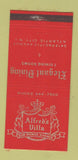 Matchbook Cover - Alfred's Villa Atlantic City NJ 30 Strike