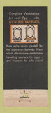 Matchbook Cover - Kys Padflat Egg Packing  21 Strike Feature