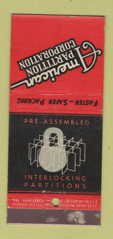 Matchbook Cover - American Partition Milwaukee WI WEAR 21 Strike Feature