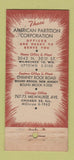 Matchbook Cover - American Partition Milwaukee WI WEAR 21 Strike Feature