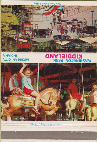 Matchbook Cover - Kiddieland Amusment Mighican City IN 40 Strike