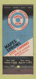 Matchbook Cover - Mapes & Sprowl Steel Union NJ WEAR  21 Strike Feature