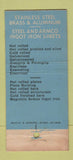 Matchbook Cover - Mapes & Sprowl Steel Union NJ WEAR  21 Strike Feature