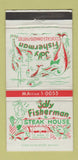 Matchbook Cover - Jolly Fisherman Steak House Roslyn NY 30 Strike