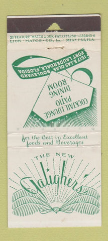 Matchbook Cover - Galigher's Fort Lauderdale FL POOR STRIKER 21 Strike Feature