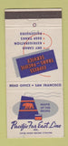 Matchbook Cover - Pacific Far East Shipping Line San Francisco CA 30 Stick