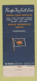 Matchbook Cover - Pacific Far East Shipping Line San Francisco CA 30 Stick