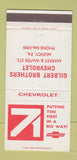 Matchbook Cover - 1971 Chevrolet Gilbert Bros Muncy PA 30 Strike