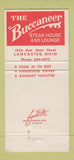 Matchbook Cover - The Cuccaneer Steak House Lancaster OH 30 Strike