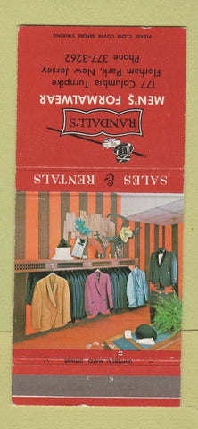 Matchbook Cover - Randall's Men's Clothes Florham Park NJ 30 Strike