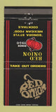 Matchbook Cover - Red Onion Mexican Food Hawthorne Torrance Irvine CA 30 Strike