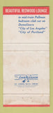 Matchbook Cover - Union Pacific Railroad Redwood Lounge WEAR 30 Strike