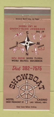 Matchbook Cover - Showboat Hotel Casino Las Vegas NV 30 Strike