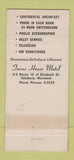 Matchbook Cover - Towne House Motel Salisbury MD WEAR 30 Strike