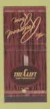 Matchbook Cover - Clift San Francisco CA Redwood Room 30 Stick