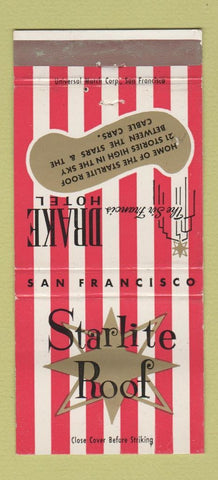 Matchbook Cover - Sir Francis Drake Hotel San Francisco CA 30 Strike