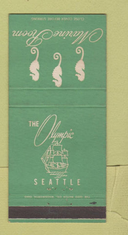 Matchbook Cover - Olympic Hotel Seattle WA Marine Room 30 Strike