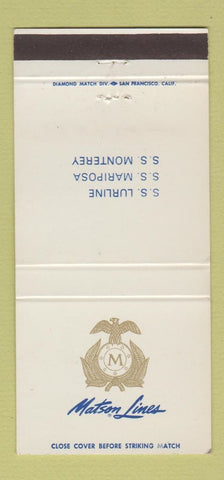 Matchbook Cover - Matson Lines Shipping? Cruise? 30 Strike