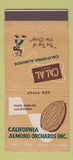 Matchbook Cover - California Almond Orchards  Paso Robles CA 30 Strike