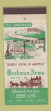 Matchbook Cover - Beekman Arms Hotel Rhinebeck NY 30 Strike