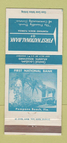 Matchbook Cover - First National Bank Pompano Beach FL 30 Strike