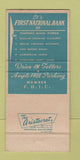 Matchbook Cover - First National Bank Pompano Beach FL 30 Strike