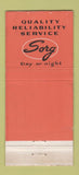 Matchbook Cover - Sorg Printing New York City 30 Strike
