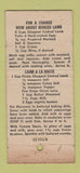 Matchbook Cover - Miller Abattoir North Bergen NJ girlie 21 Strike Feature
