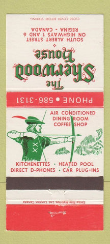 Matchbook Cover - Sherwood House Regina SK  30 Strike