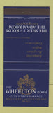 Matchbook Cover - Wheelton Room Restaurant UK England BLUE 30 Strike