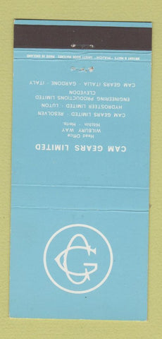 Matchbook Cover - Cam Gears Limited Hitchin UK  30 Strike