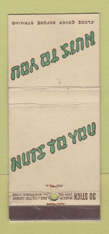 Matchbook Cover - Nuts to You Morrow's Nut House 30 Stick