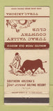 Matchbook Cover - Tubac Valley Country Club AZ 30 Strike