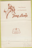 Matchbook Cover - Tony Lama Cowboy Boots Calgary Alberta CREASED 40 Strike