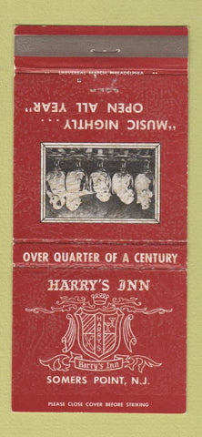 Matchbook Cover - Harry's Inn Somers Point NJ 30 Strike