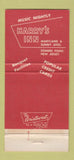 Matchbook Cover - Harry's Inn Somers Point NJ 30 Strike