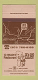 Matchbook Cover - Ed Mason's Restaurant Cumberland MD 30 Strike