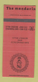 Matchbook Cover - The Mandarin San Francisco Beverly Hills CA 30 Strike