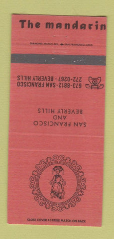 Matchbook Cover - The Mandarin San Francisco Beverly Hills CA 30 Strike