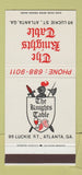 Matchbook Cover - The Knights Table Atlanta GA 30 Strike