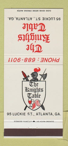 Matchbook Cover - The Knights Table Atlanta GA 30 Strike