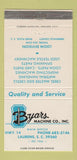 Matchbook Cover - Byars Machine Company Laurels SC 30 Strike