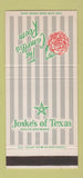 Matchbook Cover - Joske's of Texas Camellia Room 30 Strike