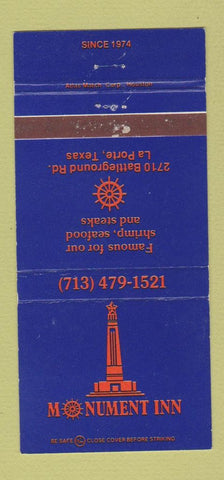 Matchbook Cover - Monument Inn La Porte TX 30 Strike