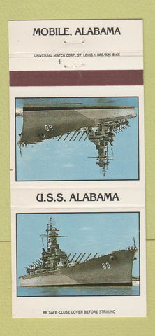 Matchbook Cover - USS Alabama Mobile AL 30 Strike