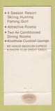 Matchbook Cover - Colburn House Manchester Center VT 30 Strike