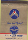 Matchbook Cover - Ellington Field TX postcard Army Air Forces 40 Strike