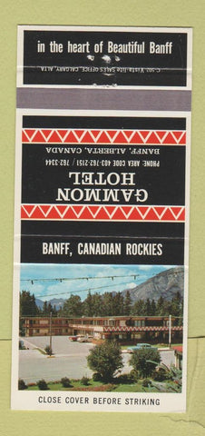 Matchbook Cover - Gammon Hotel Banff AB 30 Strike